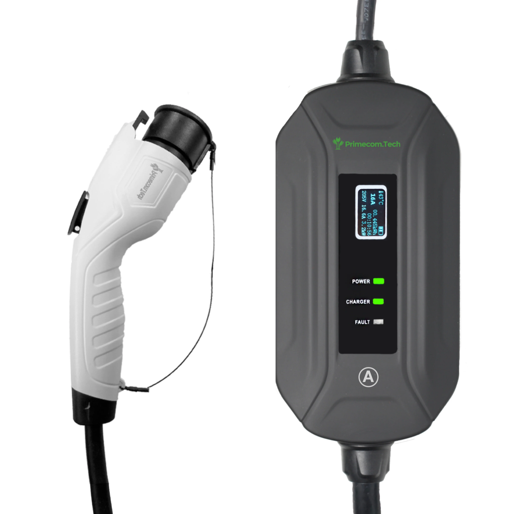 Primecom 24 Amp Level 2 EV Charger Amperage Adjustable: 10A - 16A - 24A Only In ElectoGb