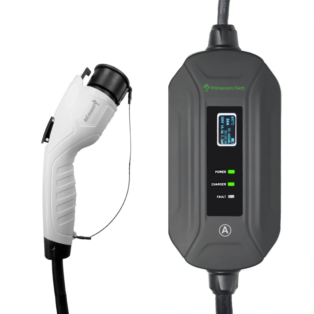 Primecom 24 Amp Level 2 EV Charger Amperage Adjustable: 10A - 16A - 24A Only In ElectoGb