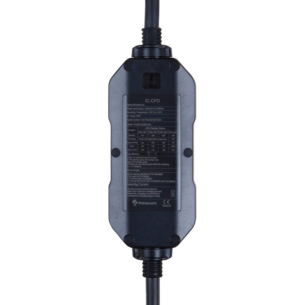 Primecom 32 Amp Level 2 Electric Vehicle (EV) Charger Amperage Adjustable Only In ElectoGb