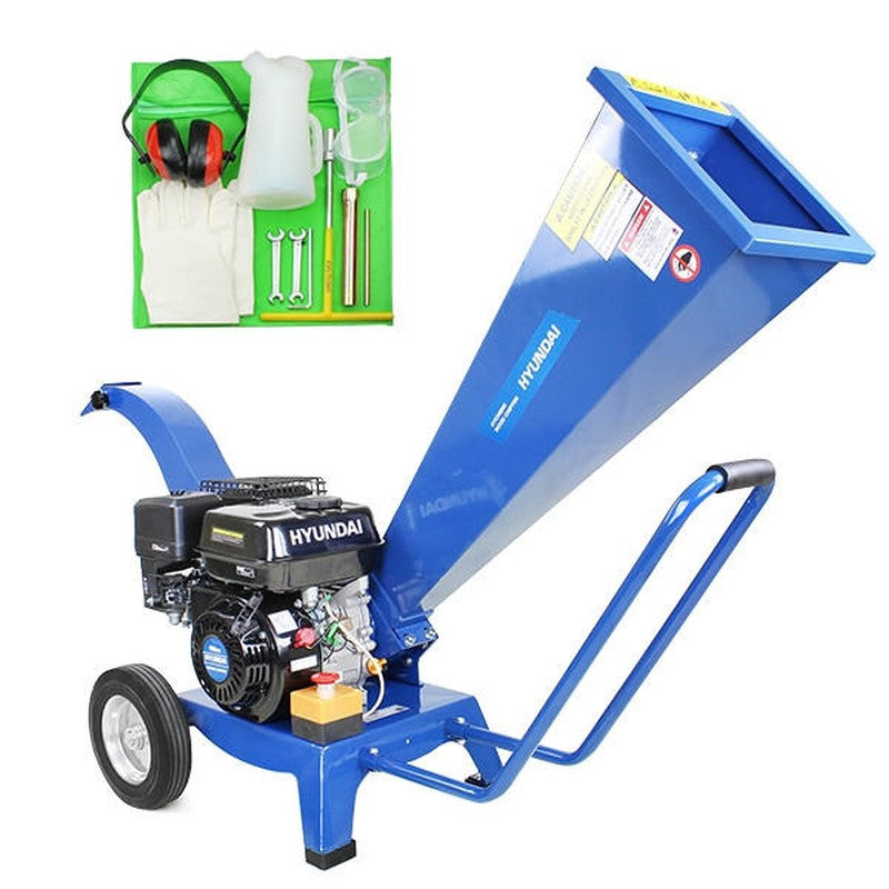 Hyundai HYCH6560 Petrol Garden Wood Chipper Shredder / 196cc / 60mm