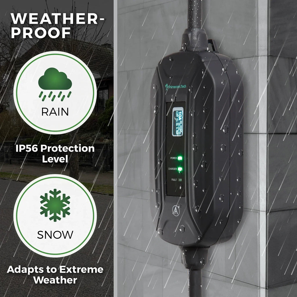 Primecom 24 Amp Level 2 EV Charger Amperage Adjustable: 10A - 16A - 24A Only In ElectoGb