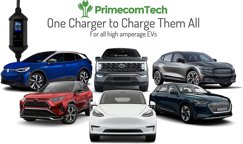 Primecom 40 & 48 Amp Level 2 EV Charger 220 Volt | 30 - 40 - 50 Feet Only In ElectoGb